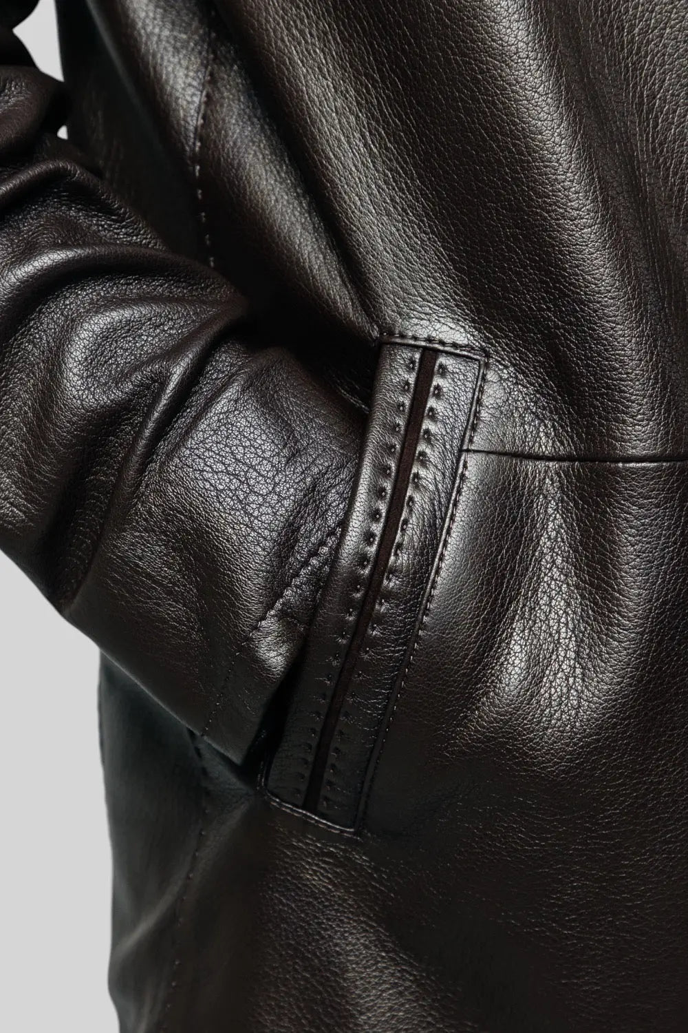 Massimiliano Classic Leather Coat