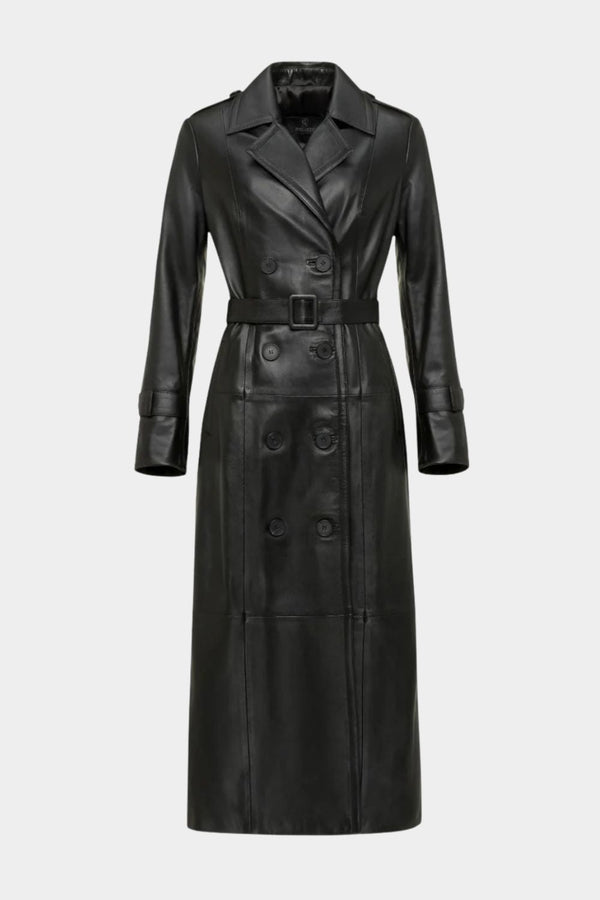 Beatriz Nappa Leather Trench Coat