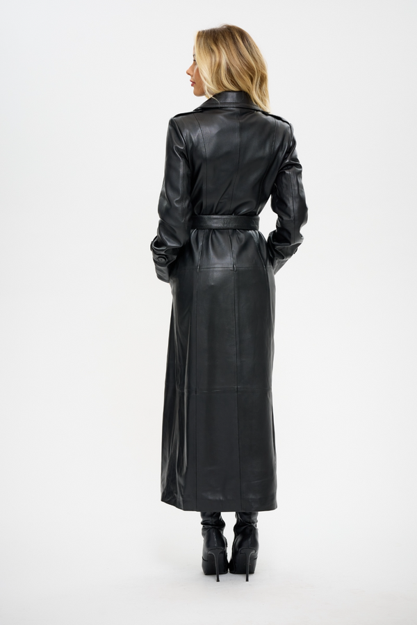 Beatriz Nappa Leather Trench Coat
