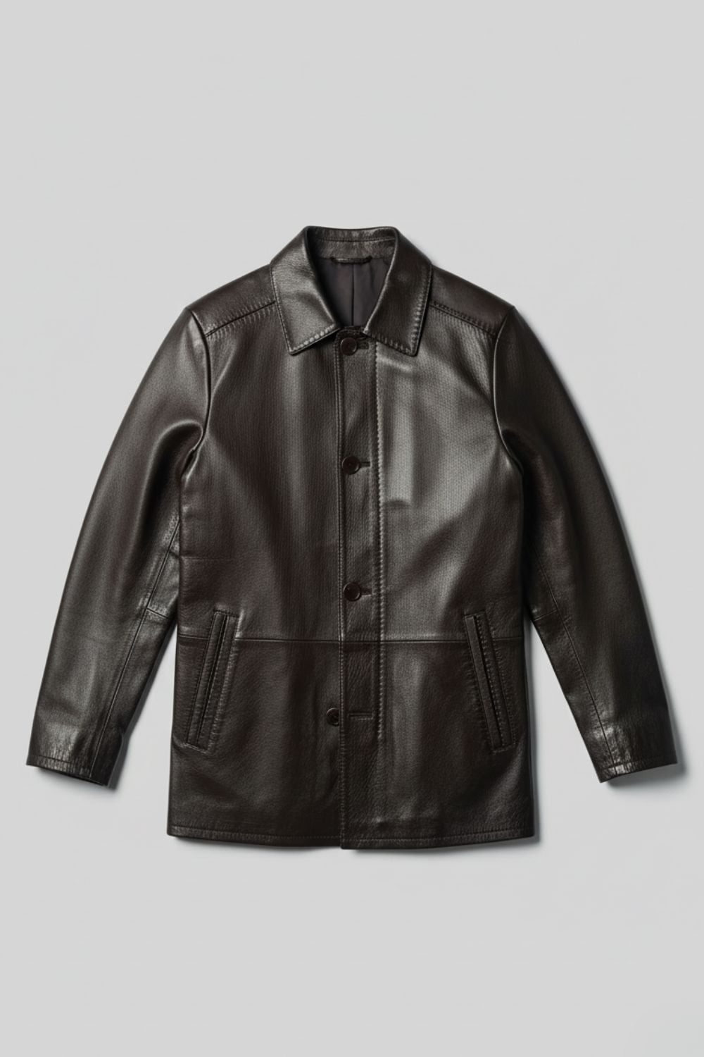 Massimiliano Classic Leather Coat